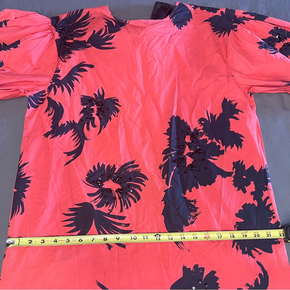 Anthropologie ATSU Black & Red Floral Print Dress Size Medium - Picture 10 of 10